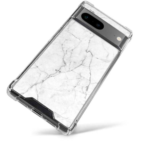 White Marble Google Pixel 8 Clear Case
